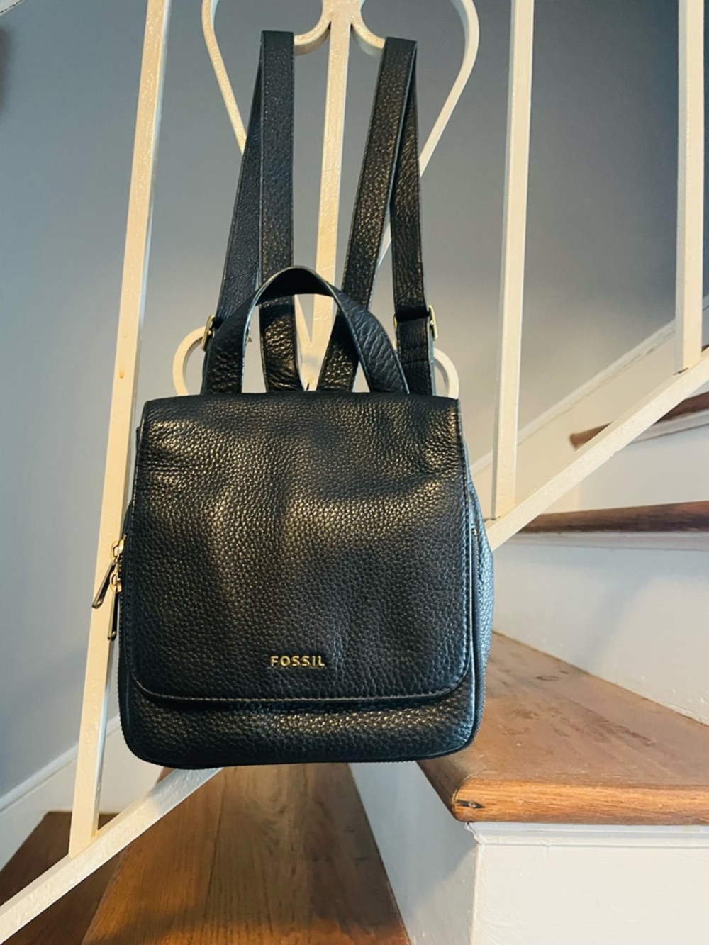 Fossil Leather mini backpack